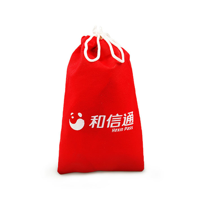 熱伝達20*41cmのポリプロピレンのドローストリング袋赤い60Gsmを