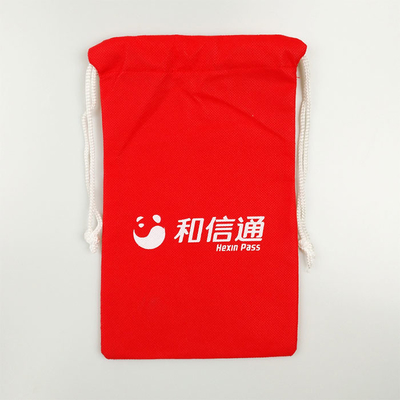 熱伝達20*41cmのポリプロピレンのドローストリング袋赤い60Gsmを